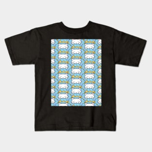 Cats eating donuts pattern Kids T-Shirt